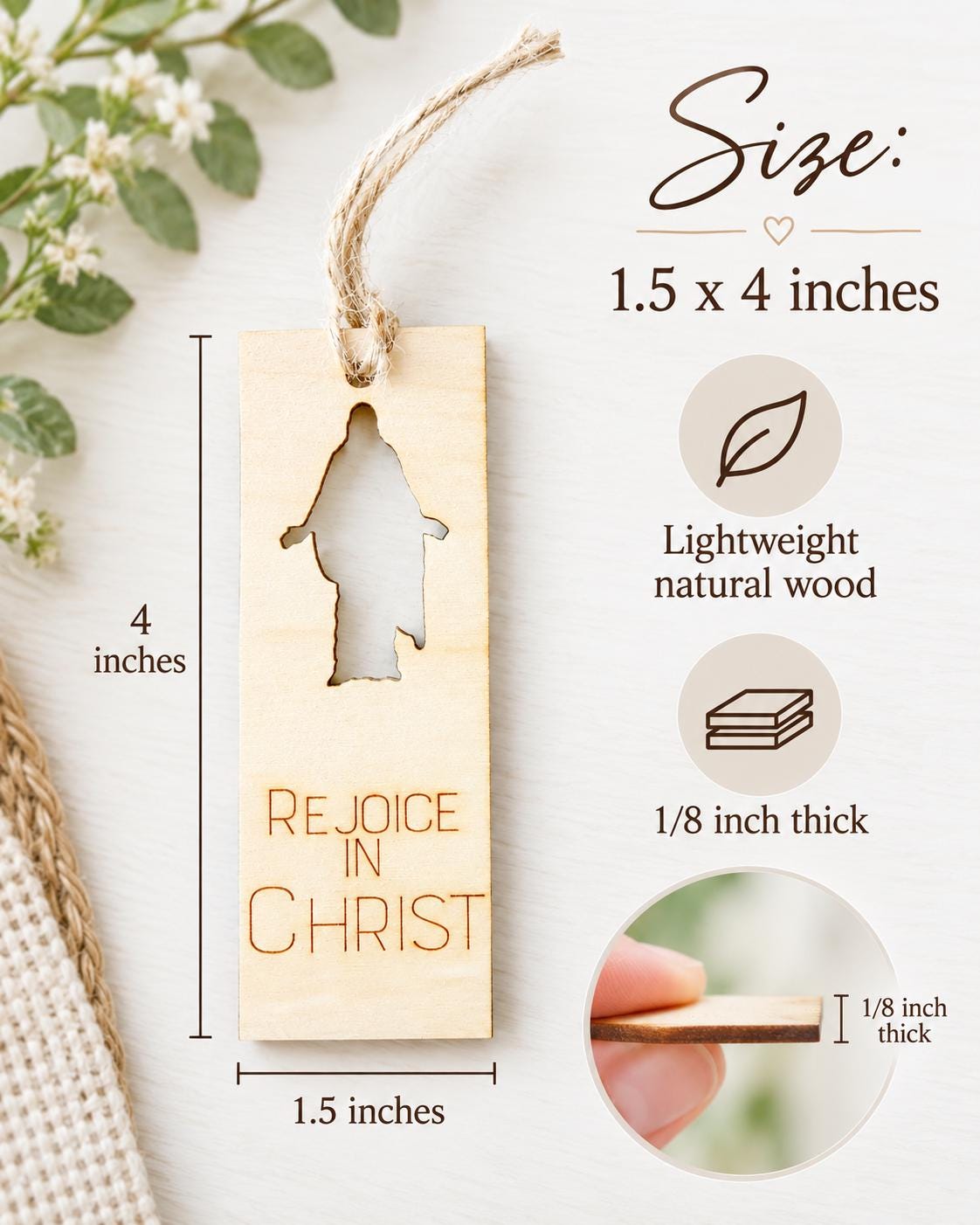 Rejoice in Christ Jesus Silhouette Bookmark