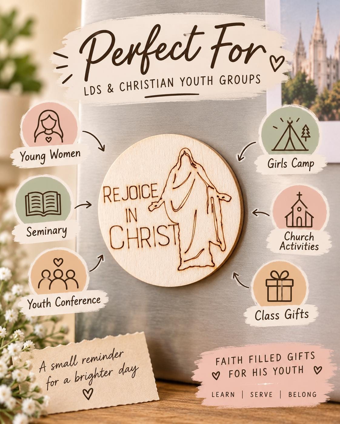 Rejoice in Christ Walking Savior Magnet