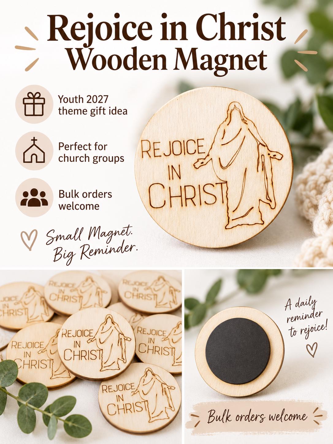 Rejoice in Christ Walking Savior Magnet