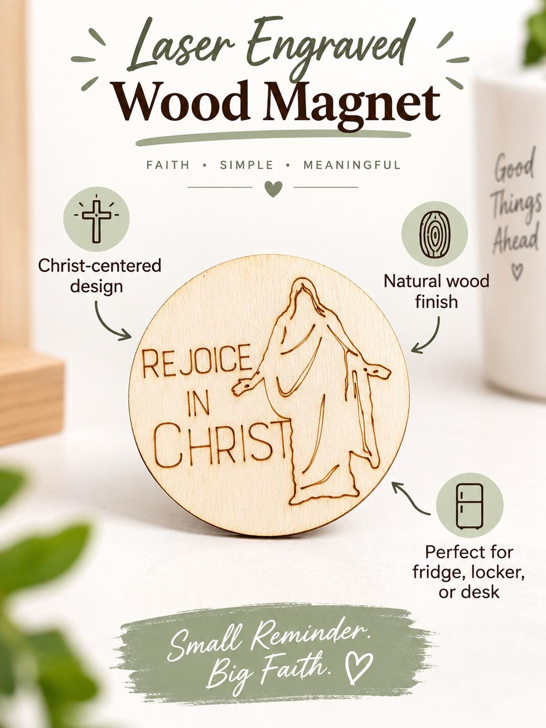 Rejoice in Christ Walking Savior Magnet