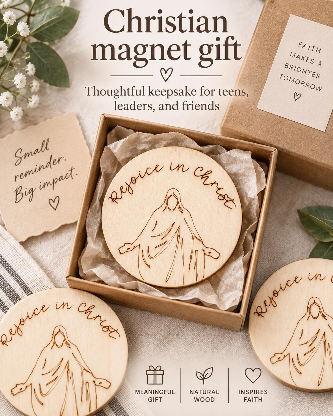 Rejoice in Christ Script Christus Magnet