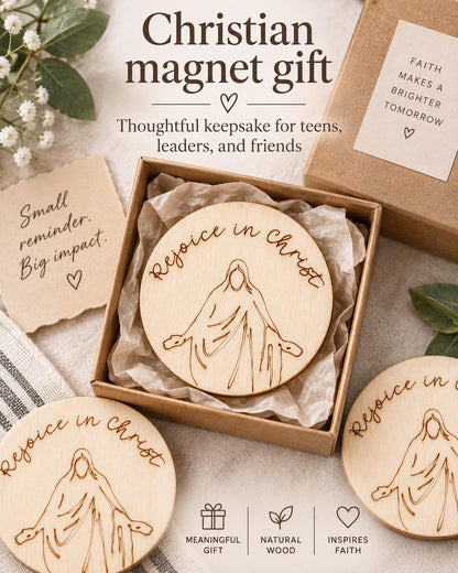 Rejoice in Christ Script Christus Magnet