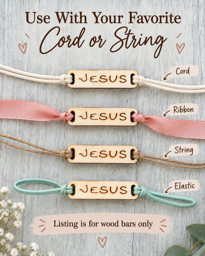 Custom Engraved Wood Bracelet Bars