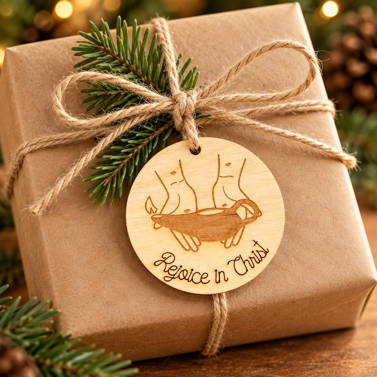 Rejoice in Christ Oil Lamp Ornament