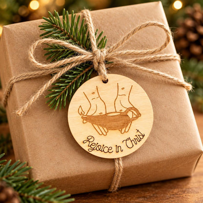 Rejoice in Christ Oil Lamp Ornament