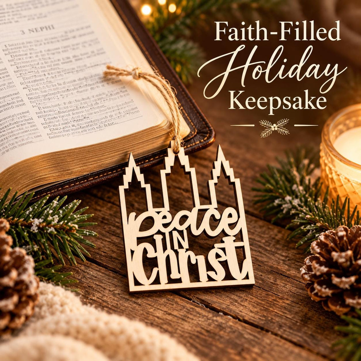 Peace in Christ Temple Ornament