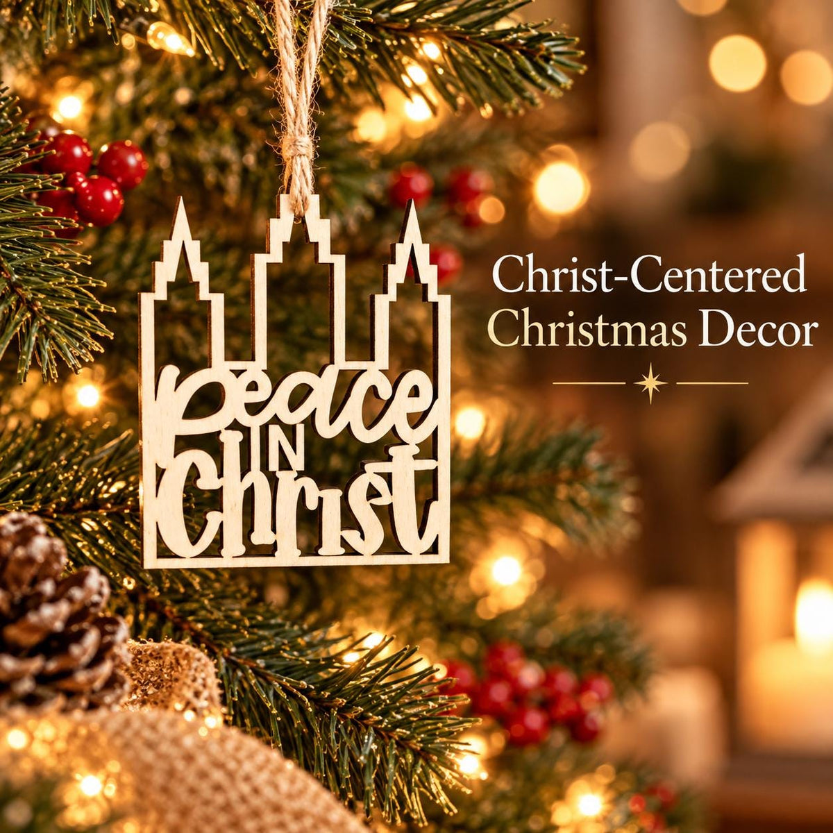 Peace in Christ Temple Ornament