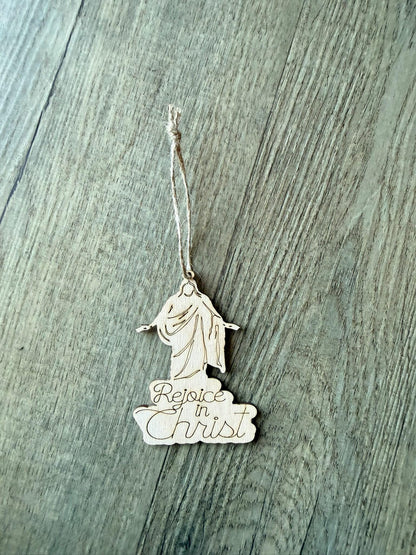 Rejoice in Christ Christus Cutout Ornament