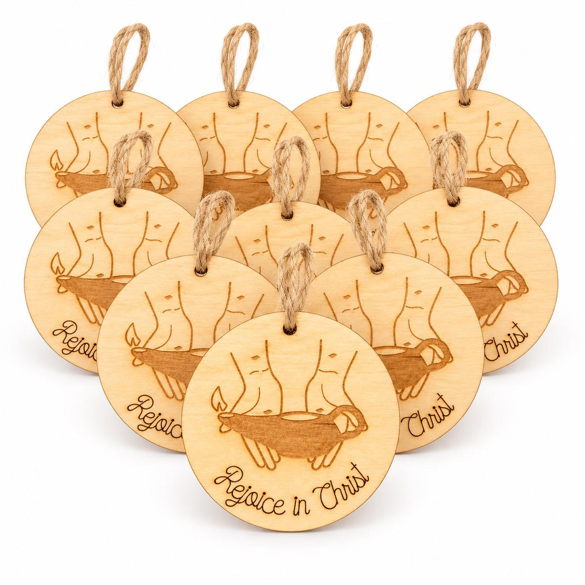Rejoice in Christ Oil Lamp Ornament