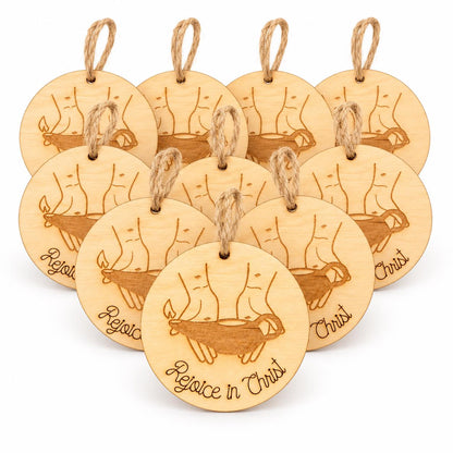 Rejoice in Christ Oil Lamp Ornament