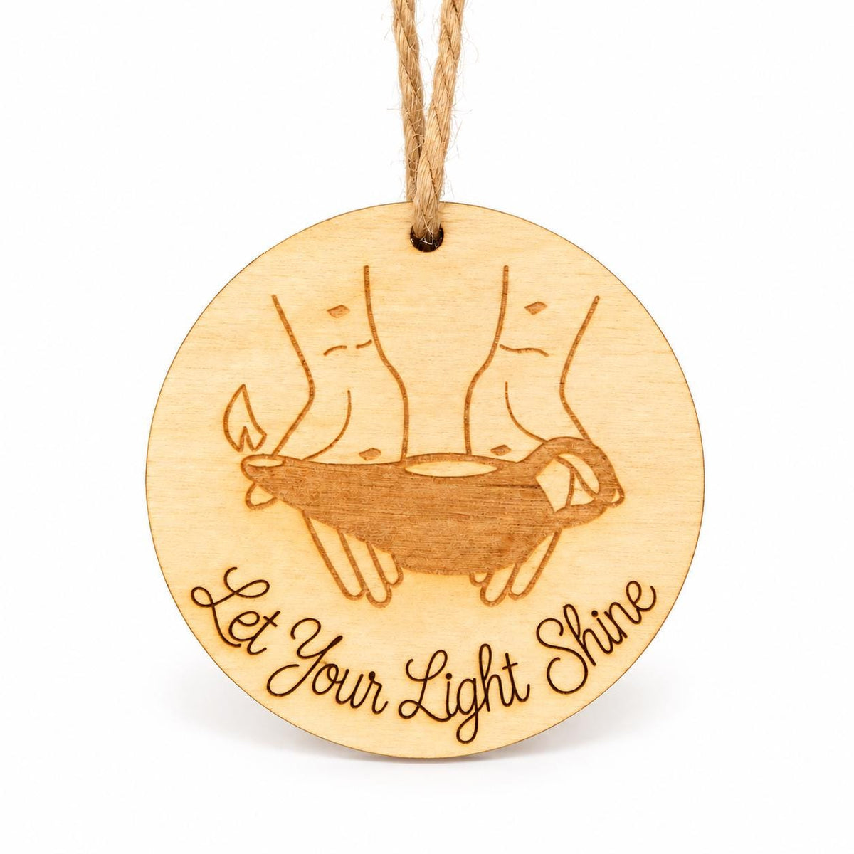 Let Your Light Shine Wood Ornament