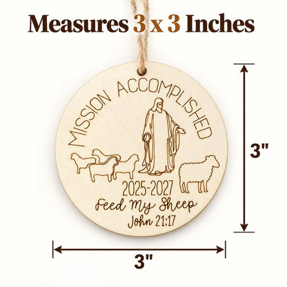 Mission Accomplished Personalized Missionary Ornament
