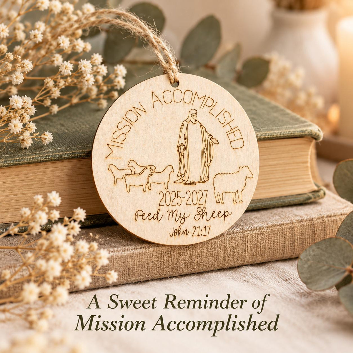 Mission Accomplished Personalized Missionary Ornament