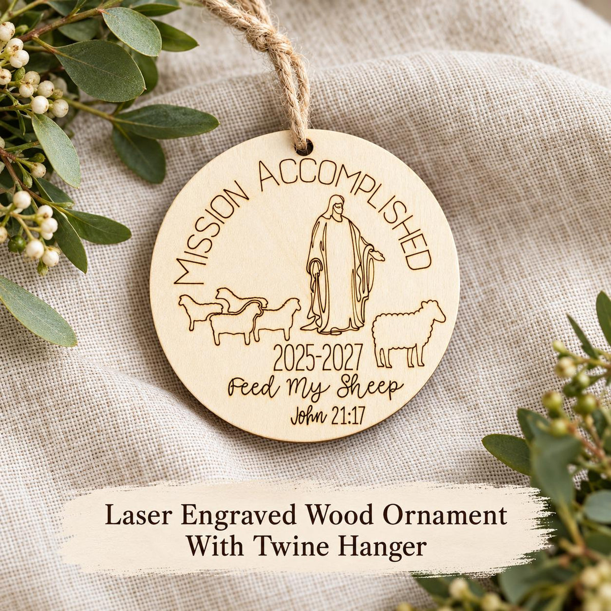 Mission Accomplished Personalized Missionary Ornament
