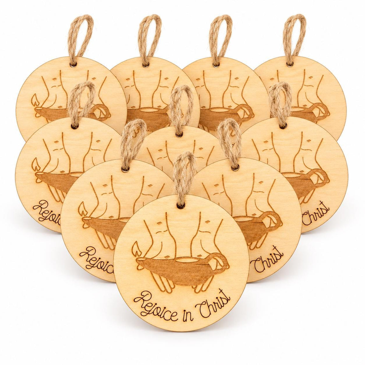 Rejoice in Christ Oil Lamp Ornament