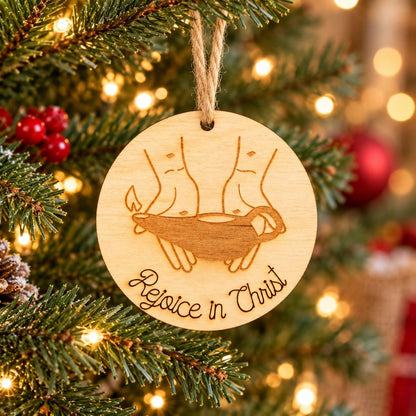 Rejoice in Christ Oil Lamp Ornament