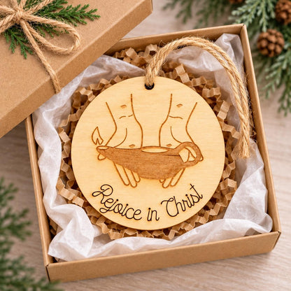 Rejoice in Christ Oil Lamp Ornament