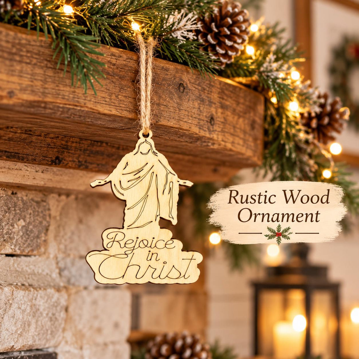 Rejoice in Christ Christus Cutout Ornament
