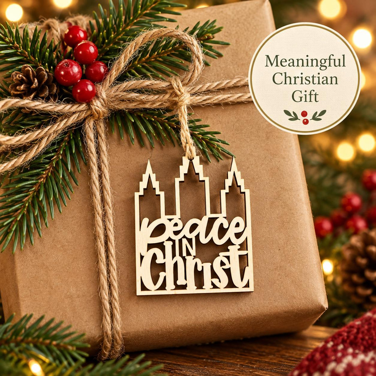 Peace in Christ Temple Ornament