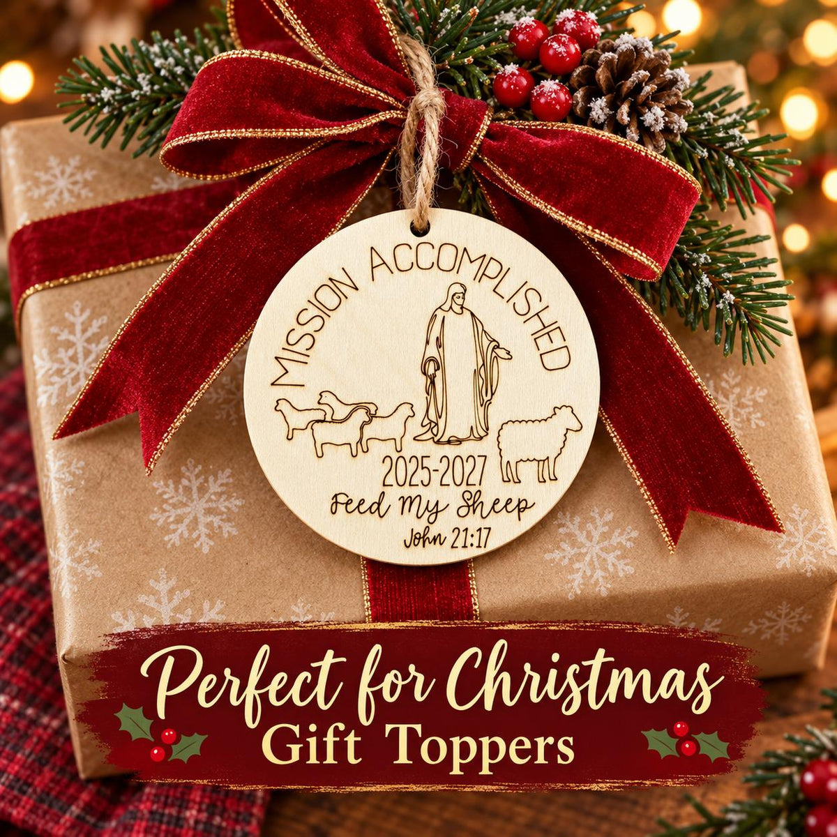 Mission Accomplished Personalized Missionary Ornament