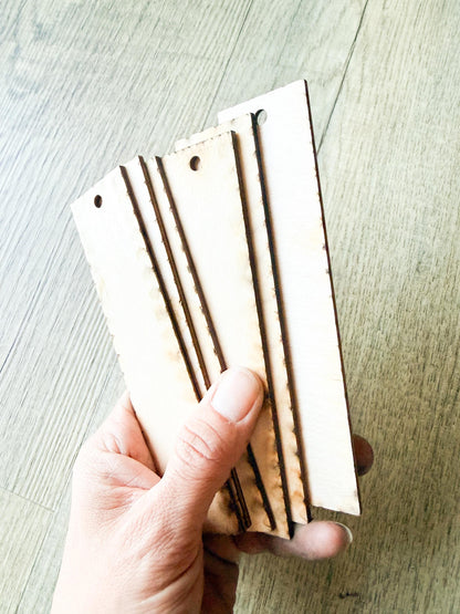 Personalized Wood Wedding Favor Bookmarks