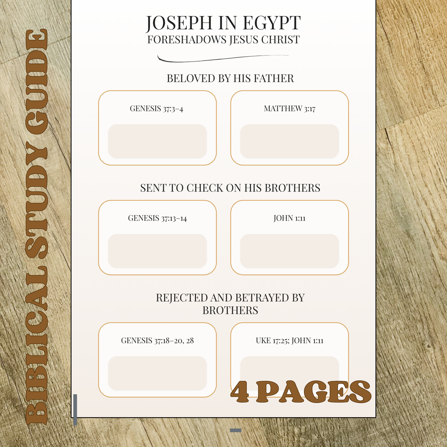 Joseph in Egypt Foreshadows Jesus Christ Printable
