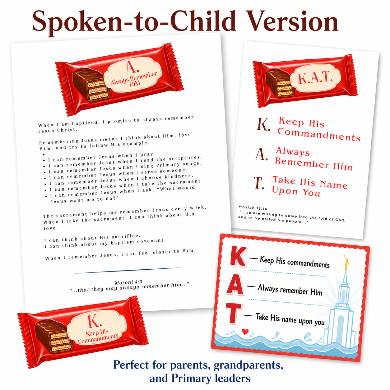 K.A.T. Baptism Talk Printable Set