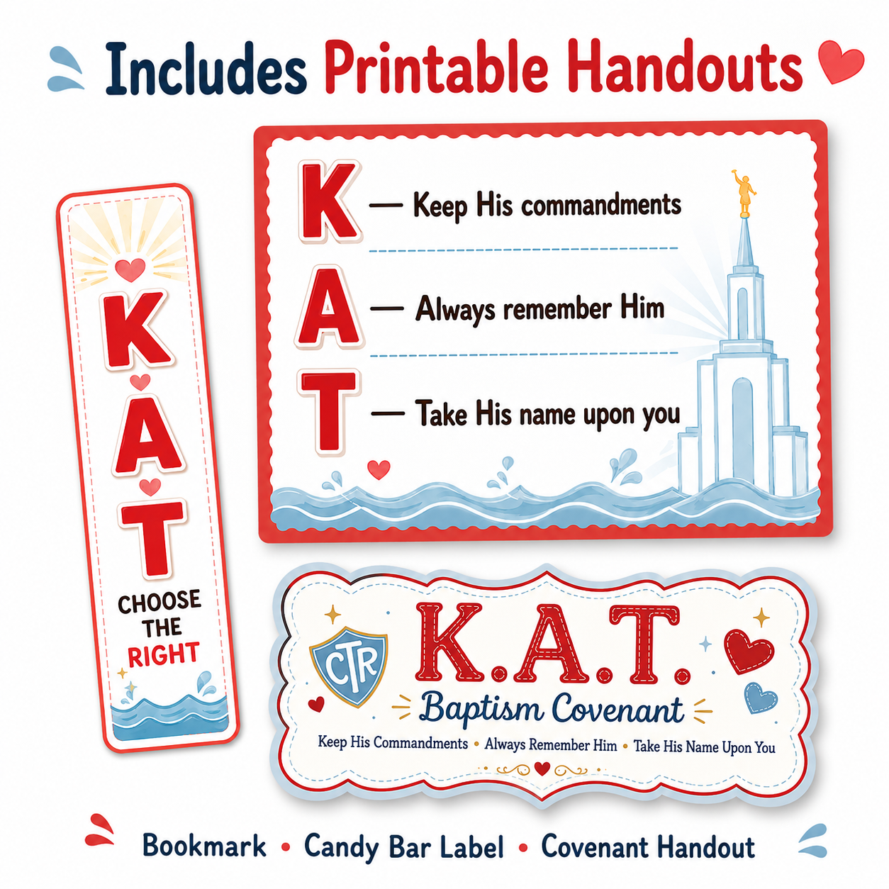 K.A.T. Baptism Talk Printable Set