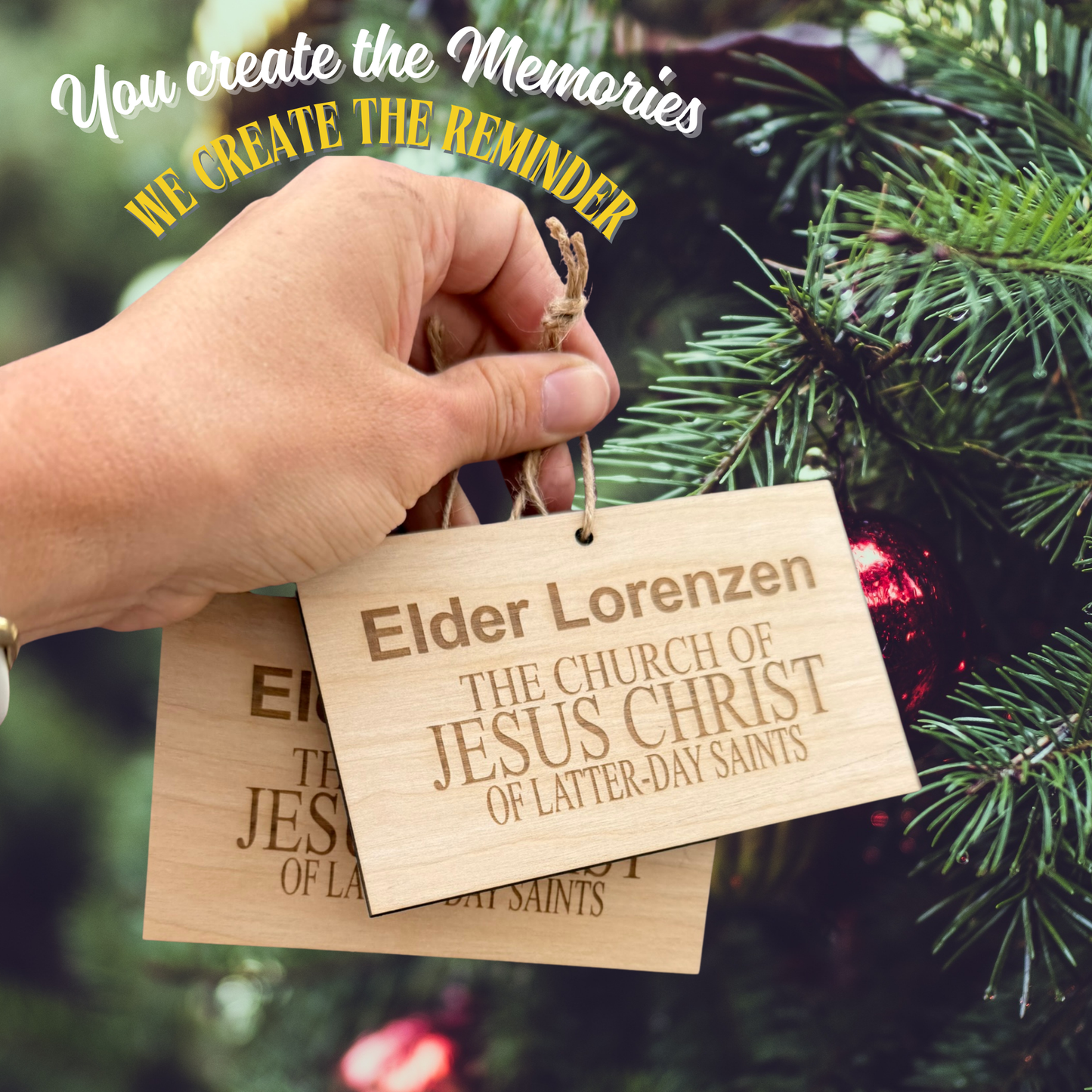 Custom Missionary Name Tag Ornament