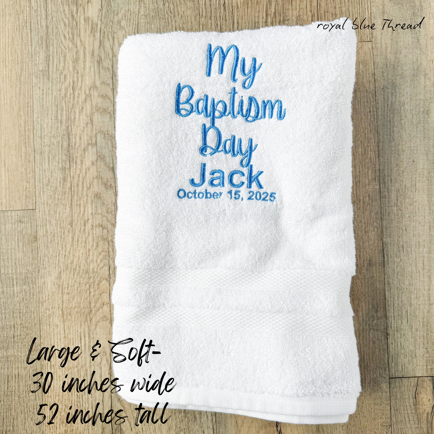 Personalized “My Baptism Day” Towel