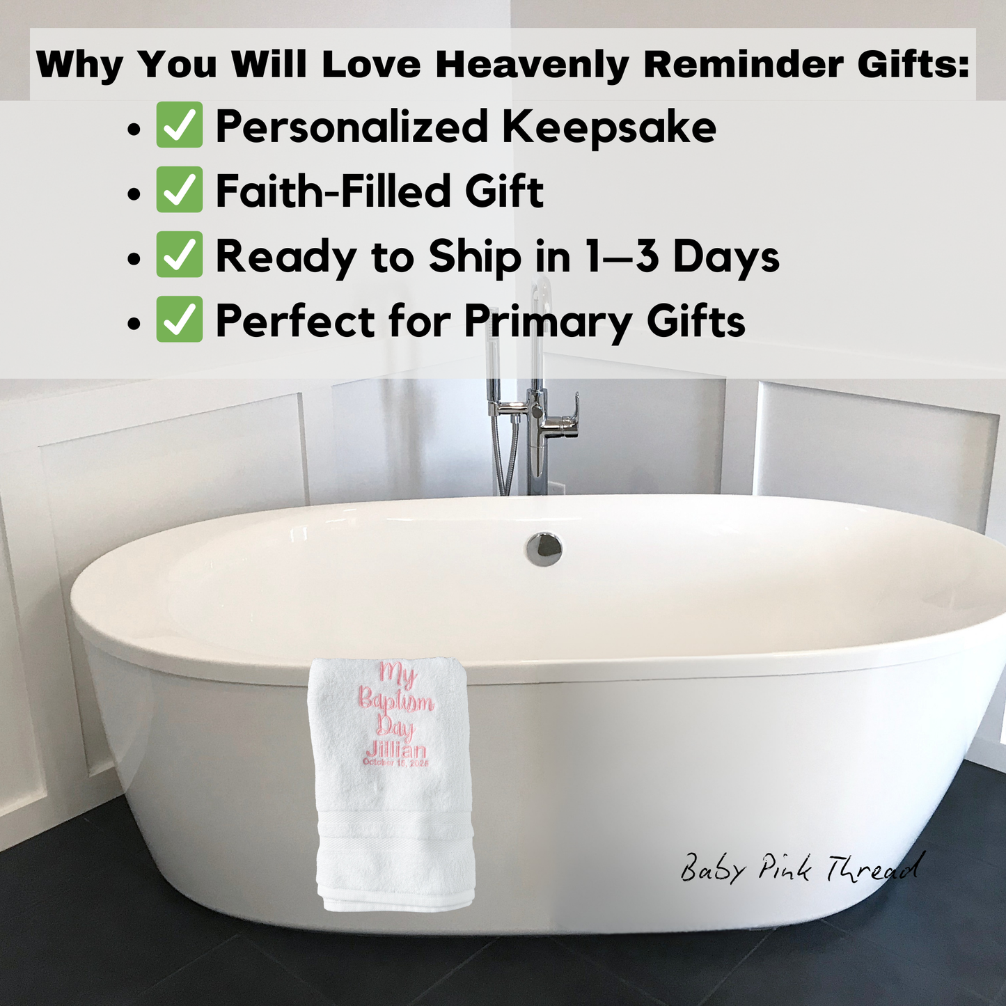 Personalized “My Baptism Day” Towel