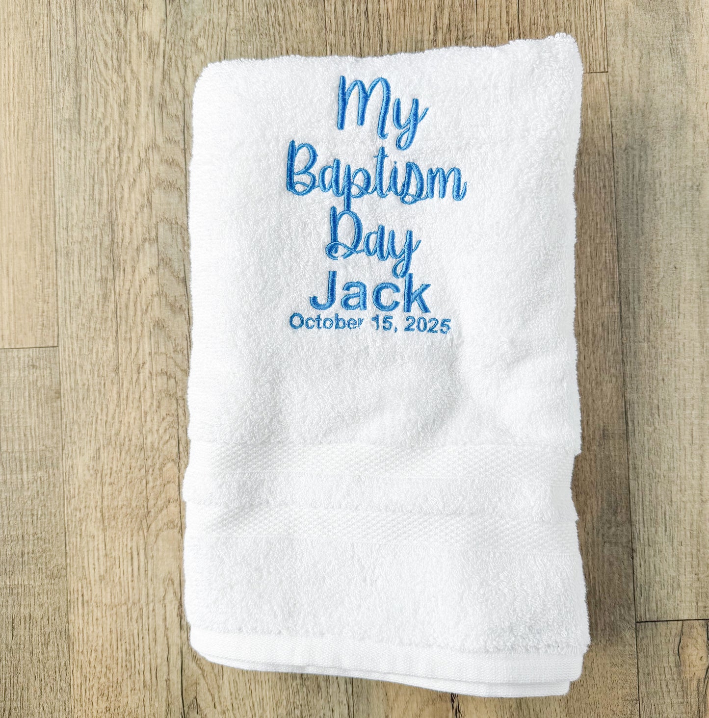Personalized “My Baptism Day” Towel