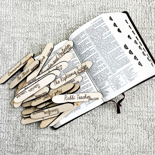 25 Names of Christ Bible Verse Sticks