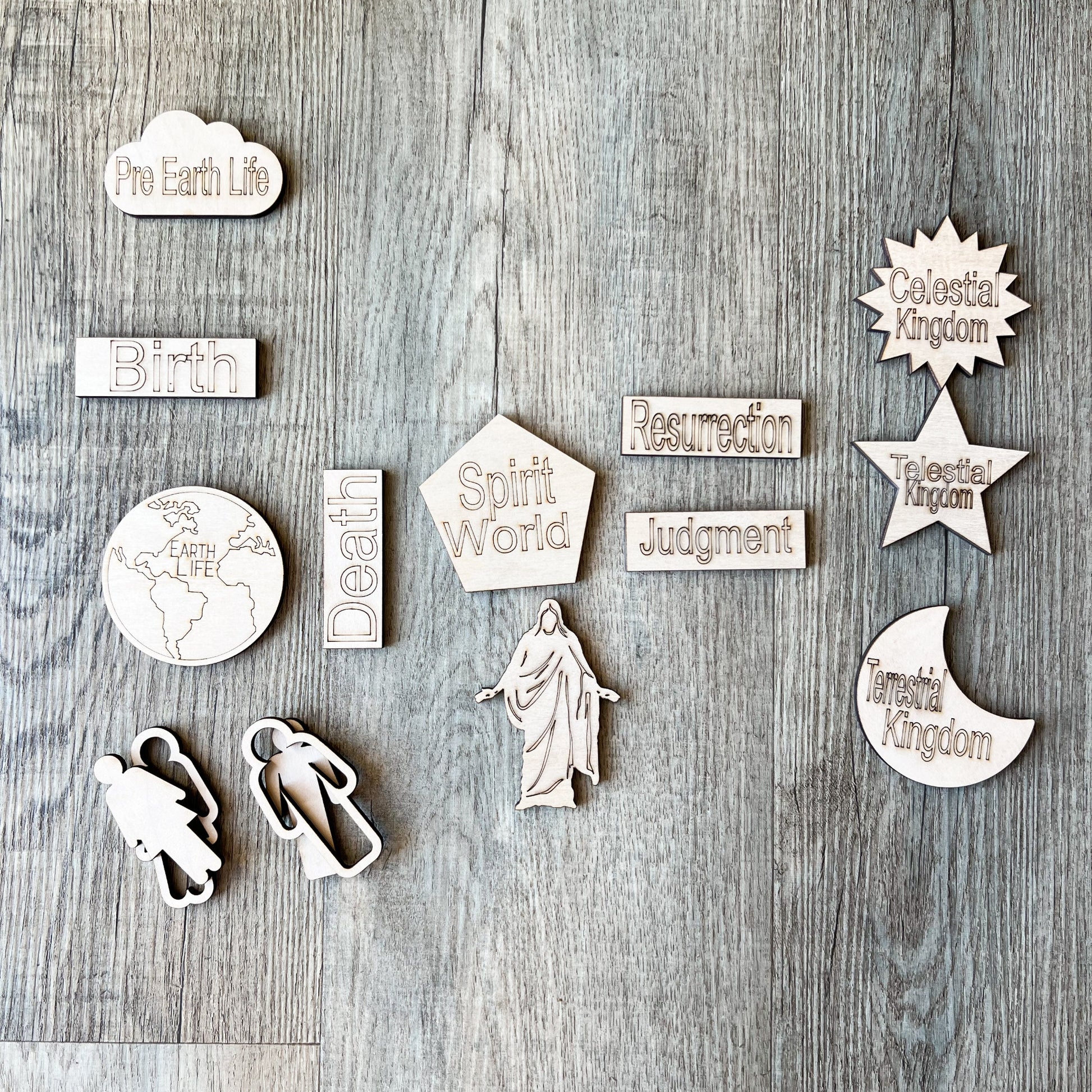 Plan of Salvation Wooden Teaching Aid – Perfect for Missionary Lessons and Come Follow Me, Young Women, Young Men, Primary Classes