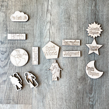 Plan of Salvation Wooden Teaching Aid – Perfect for Missionary Lessons and Come Follow Me, Young Women, Young Men, Primary Classes