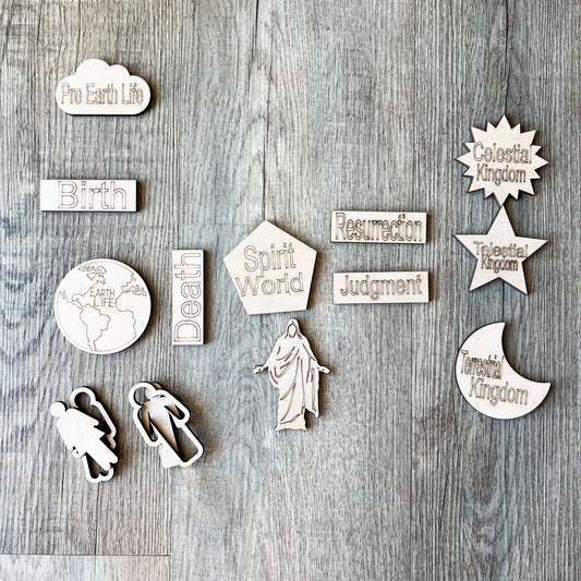Plan of Salvation Wooden Teaching Aid – Perfect for Missionary Lessons and Come Follow Me, Young Women, Young Men, Primary Classes