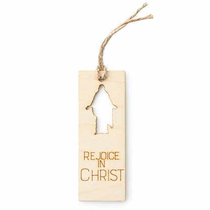 Rejoice in Christ Wood Bookmark | 2027 LDS Youth Theme Gift