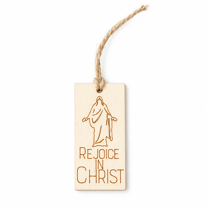 Rejoice in Christ Wood Bookmark | 2027 LDS Youth Theme Gift
