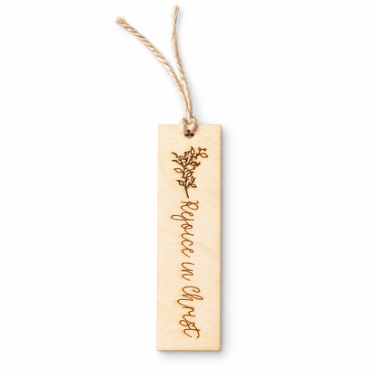 Rejoice in Christ Wood Bookmark | 2027 LDS Youth Theme Gift