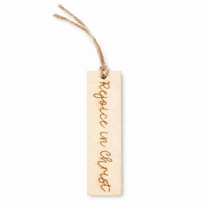 Rejoice in Christ Wood Bookmark | 2027 LDS Youth Theme Gift