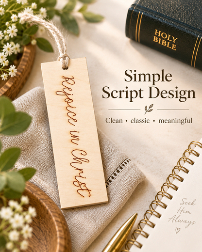 Rejoice in Christ Wood Bookmark | 2027 LDS Youth Theme Gift