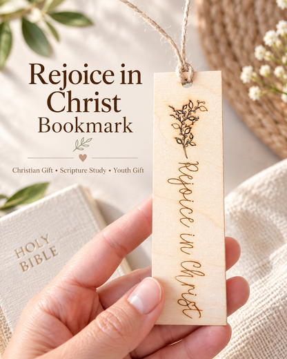 Rejoice in Christ Wood Bookmark | 2027 LDS Youth Theme Gift