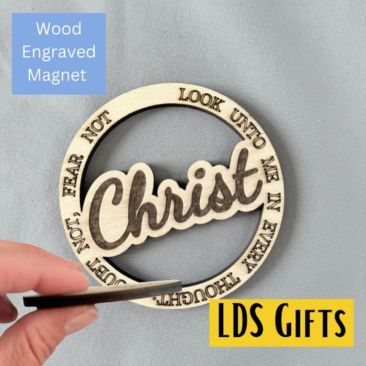 Look Unto Christ - Round Magnet