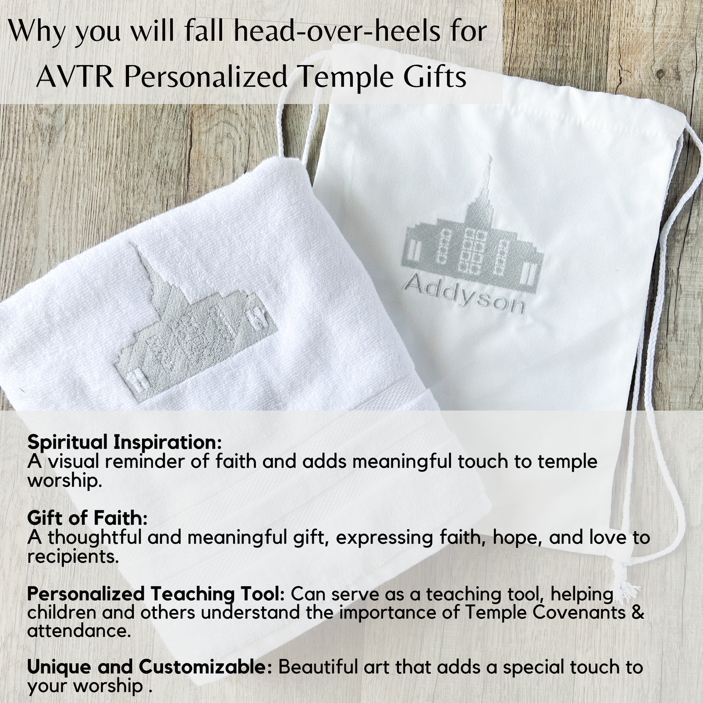 Personalized Youth Baptisms Temple Bag