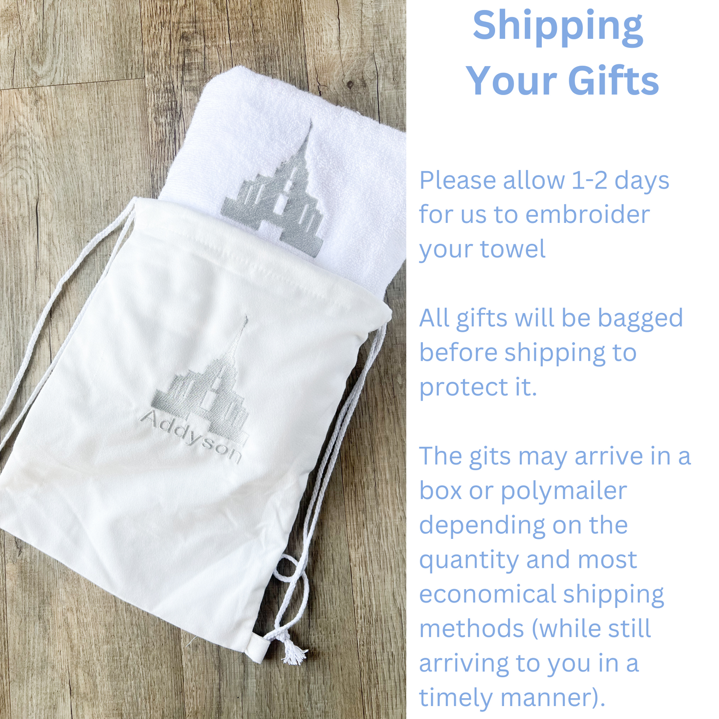 Personalized Youth Baptisms Temple Bag