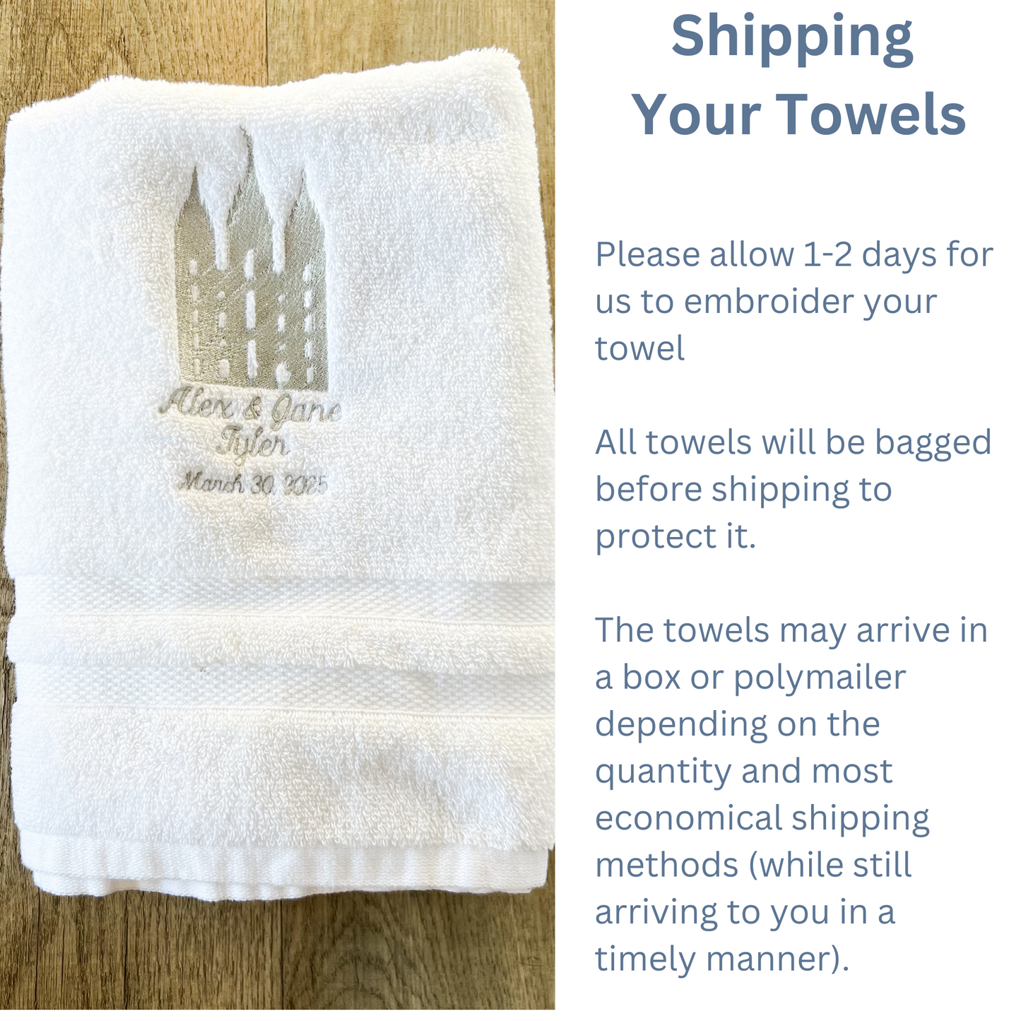 Custom Temple Towels