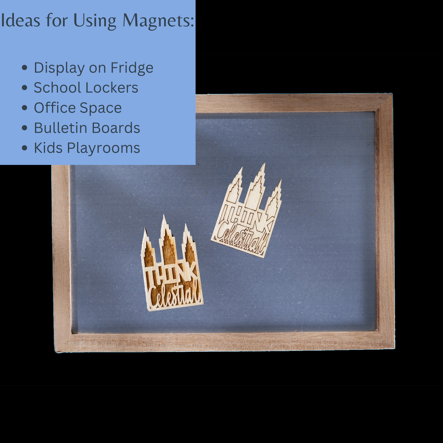 Think Celestial Wooden Magnet