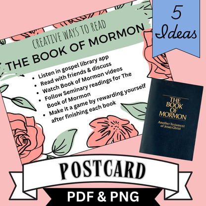 Book of Mormon Reading Ideas Postcard